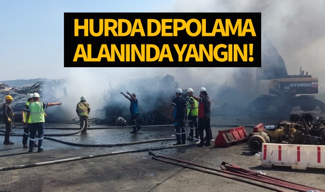 Hurda depolama alanında yangın!