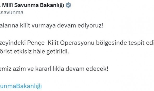 Irak'ın kuzeyindeki 12 PKK'lı terörist etkisiz hale getirildi