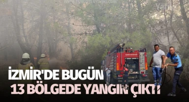 İzmir'de bugün 13 bölgede yangın çıktı