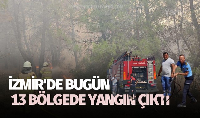 İzmir'de bugün 13 bölgede yangın çıktı