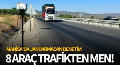 Jandarmadan trafik denetimi: 8 araç trafikten men!