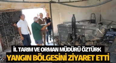 Manisa İl Tarım ve Orman Müdürü Öztürk, yangın bölgesini ziyaret etti