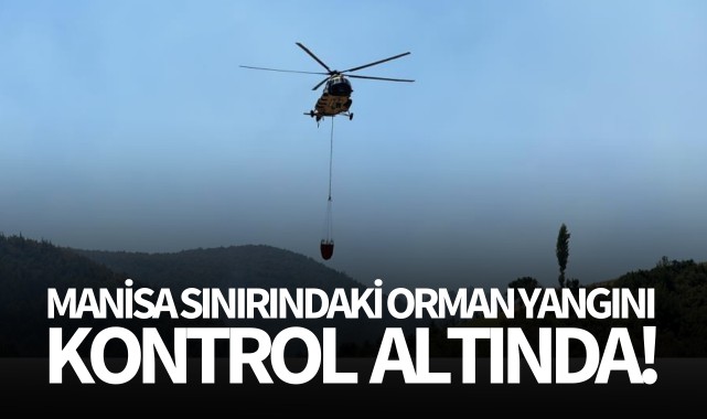 Manisa sınırındaki orman yangını kontrol altında