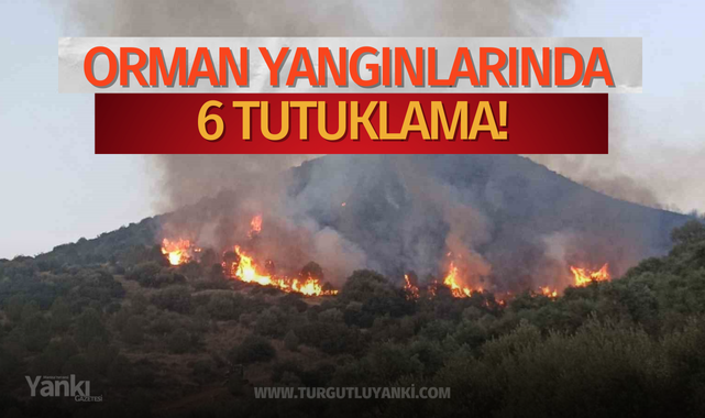 Orman yangınlarında 6 tutuklama!