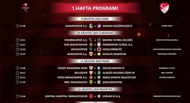 Trendyol 1. Lig'de ilk 5 haftanın programı açıklandı