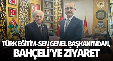 Türk Eğitim-Sen Genel Başkanı'ndan, Bahçeli'ye ziyaret