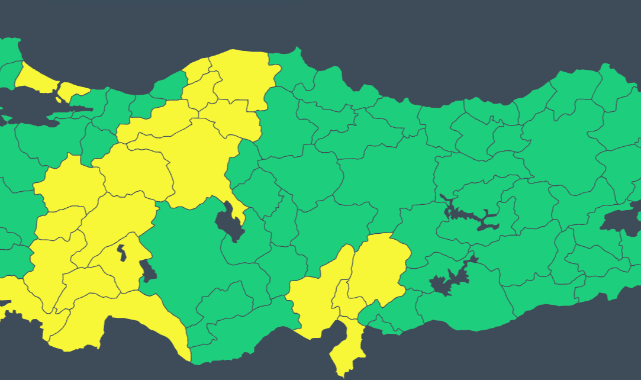 AFAD, 2 ilde turuncu, 22 ilde ise sarı kod ile yağış uyarısı yaptı