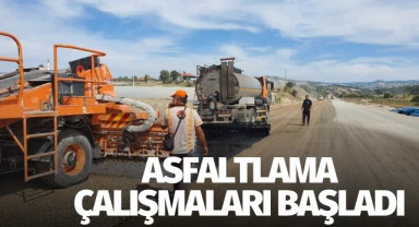 Demirci - Salihli yolunda asfaltlama çalışmalarına başlandı