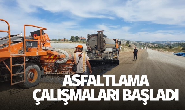 Demirci - Salihli yolunda asfaltlama çalışmalarına başlandı