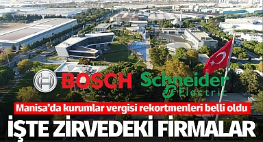 İşte Manisa'da en çok kurumlar vergisi ödeyen firmalar