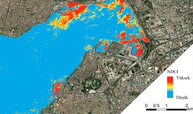 İzmir Körfezi'ndeki kirliliğin haritası uydu görüntüleriyle çıkarıldı