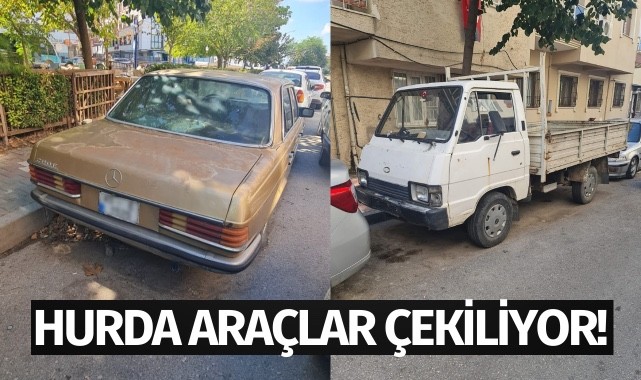 Manisa'da hurda araçlar yerinden kaldırılıyor