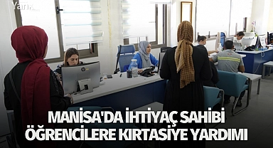 Manisa'da ihtiyaç sahibi öğrencilere kırtasiye yardımı