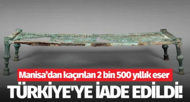 Manisa'dan kaçırılan 2 bin 500 yıllık eser Türkiye'ye teslim edildi!