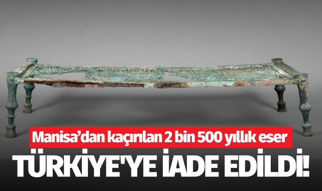 Manisa'dan kaçırılan 2 bin 500 yıllık eser Türkiye'ye teslim edildi!