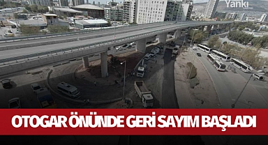 Otogar önünde geri sayım başladı