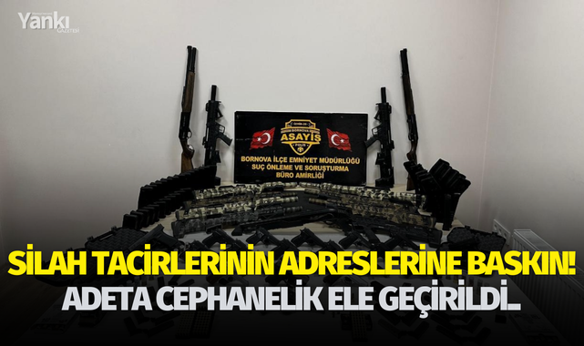 Silah tacirlerinin adreslerine baskın! Adeta cephanelik ele geçirildi..