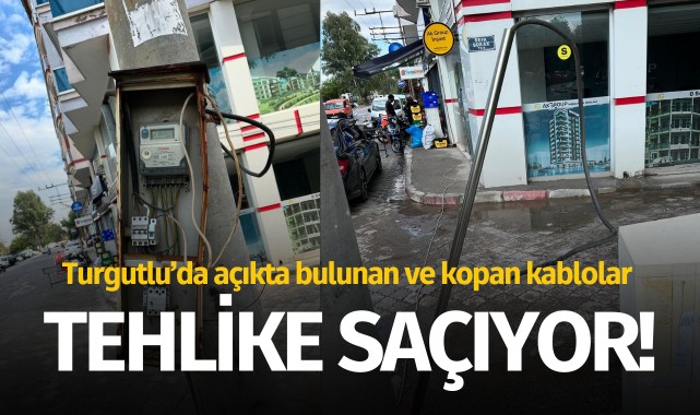 Turgutlu'da sarkan kablolar tehlike saçıyor!