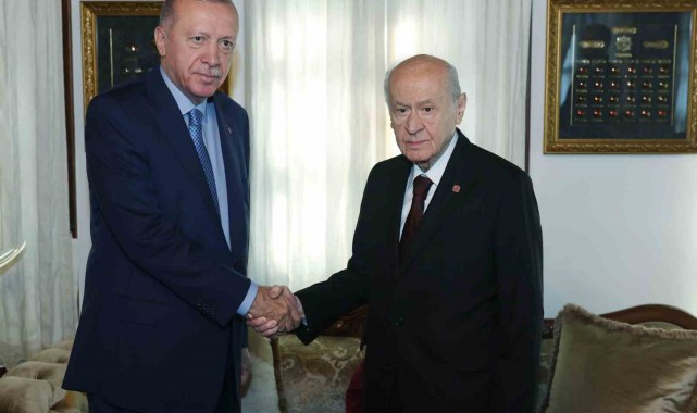 Cumhurbaşkanı Erdoğan, MHP Lideri Bahçeli ile bir araya geldi