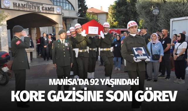 Manisa'da 92 yaşındaki Kore gazisine son görev