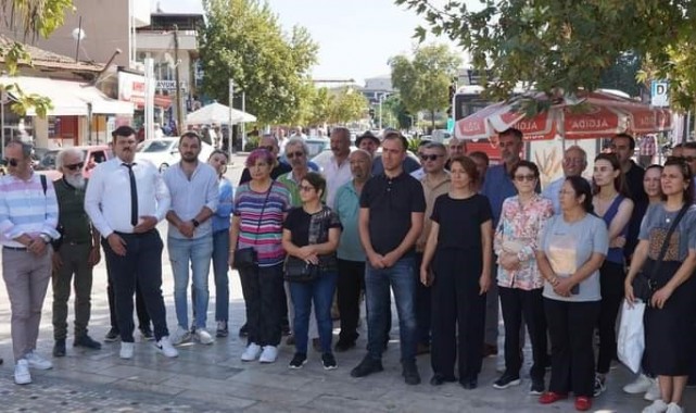 Manisa'da kadına yönelik şiddete hayır protestosu