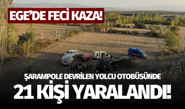 Şarampole devrilen yolcu otobüsünde 21 kişi yaralandı!