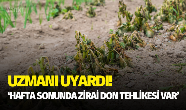 Uzmanı uyardı! Hafta sonunda zirai don tehlikesi var