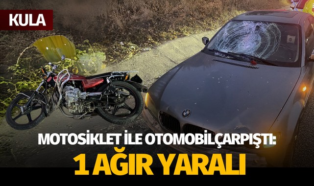 Motosiklet ile otomobil çarpıştı: 1 ağır yaralı