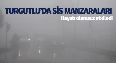 Turgutlu'da sis manzaraları