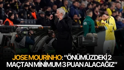 Jose Mourinho: “Önümüzdeki 2 maçtan minimum 3 puan alacağız”