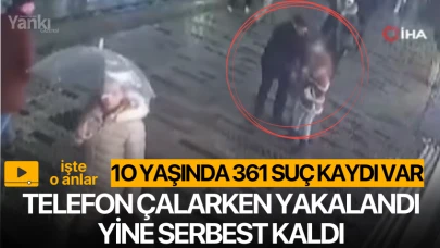 10 yaşında 361 suç kaydı var: Suç makinesi çocuk bu kez de telefon çalarken yakalandı