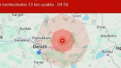 Denizli’de 3.9 şiddetinde deprem meydana geldi