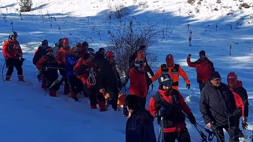 Palandöken'de çığ düştü