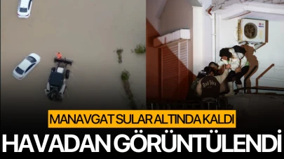 Antalya'da felaket havadan görüntülendi