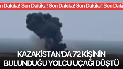 Kazakistan'da 72 kişinin bulunduğu yolcu uçağı düştü