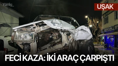 Feci kaza: İki araç çarpıştı