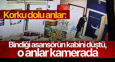 Korku dolu anlar: Bindiği asansörün kabini düştü, o anlar kamerada