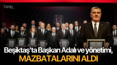 Beşiktaş’ta Başkan Adalı ve yönetimi, mazbatalarını aldı