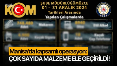 Manisa'da kapsamlı operasyon: Çok sayıda malzeme ele geçirildi!