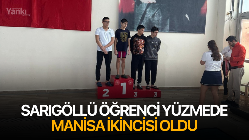 Sarıgöllü öğrenci yüzmede Manisa ikincisi oldu