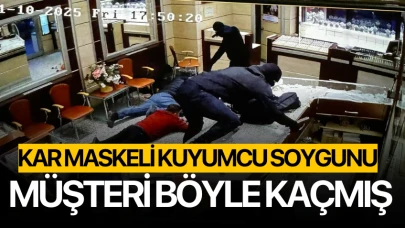 Safranbolu'da kar maskeli kuyumcu soygunu! Müşteri böyle kaçmış