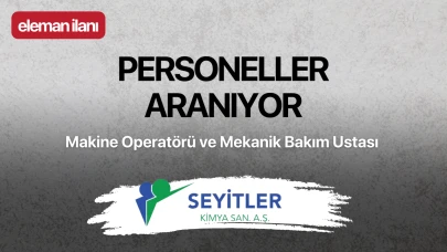 Makine operatörü ve makine bakım ustası aranıyor