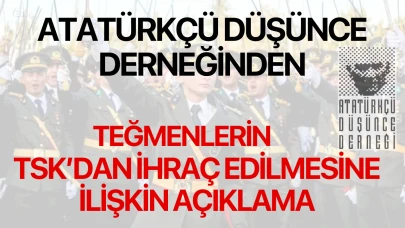 ADD’den teğmenlerin TSK’dan ihraç edilmesine ilişkin açıklama