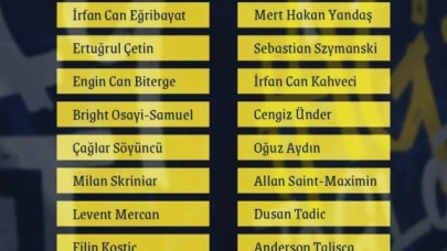 Fenerbahçe’nin, Alanyaspor maçı kamp kadrosu açıklandı