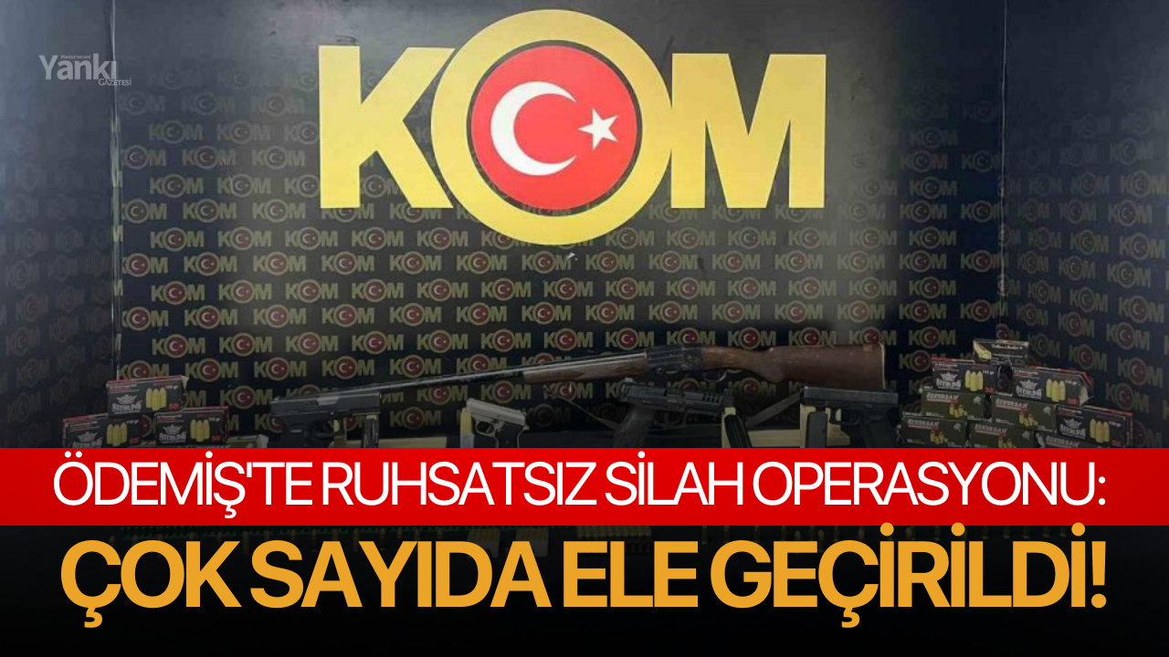 Ödemiş'te ruhsatsız silah operasyonu: 3 gözaltı