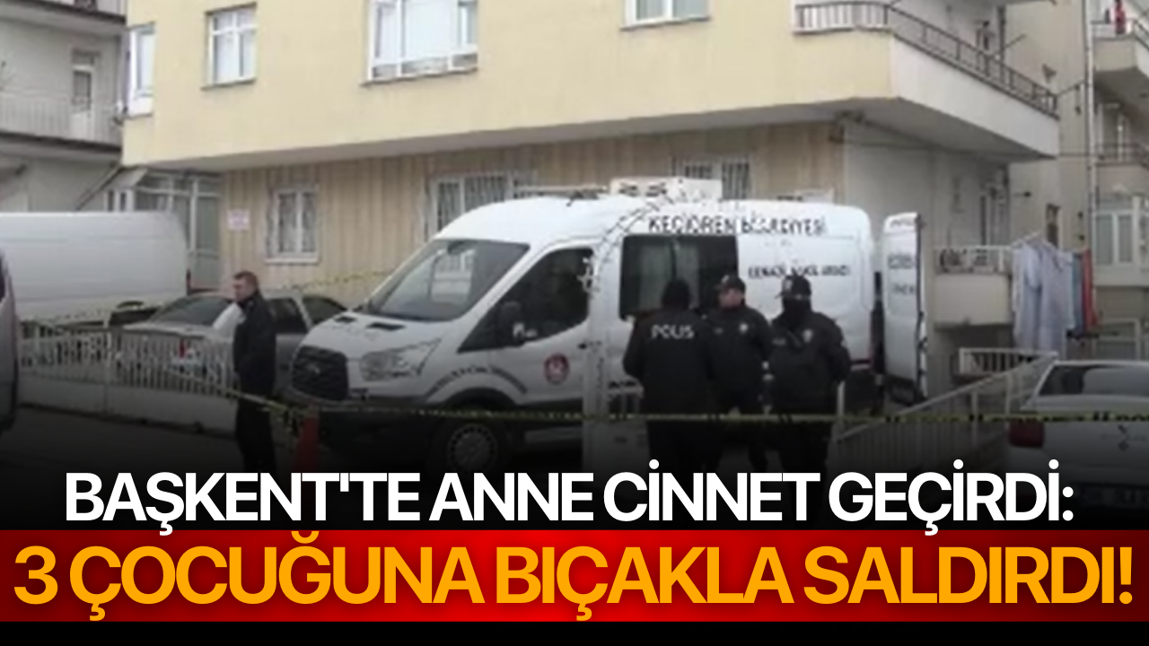 Başkent'te Anne Cinnet Geçirdi: 3 Çocuğuna Bıçakla Saldırdı!