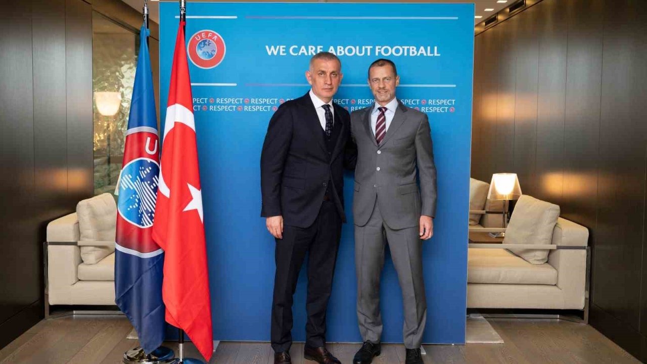 TFF Başkanı Hacıosmanoğlu, UEFA Başkanı Ceferin ile buluştu