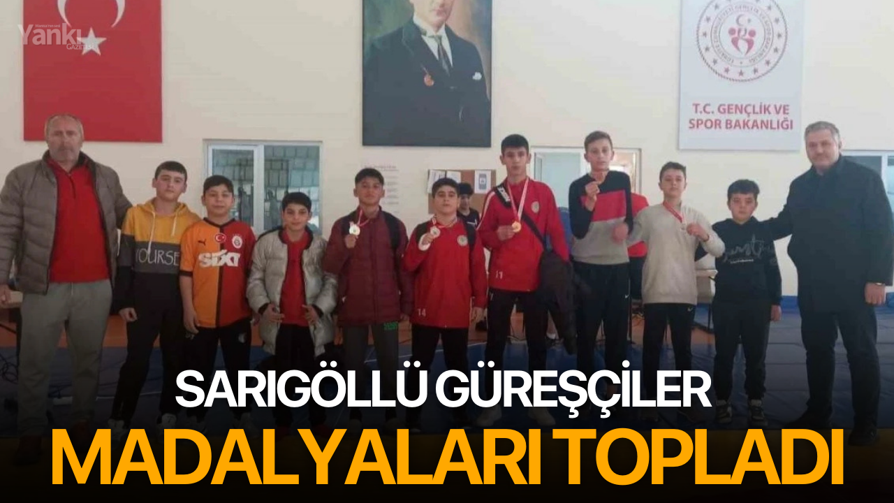 Sarıgöllü güreşçiler madalyaları topladı