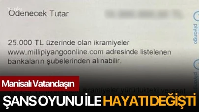 Manisalı Vatandaşın Şans Oyunu İle Hayatı Değişti