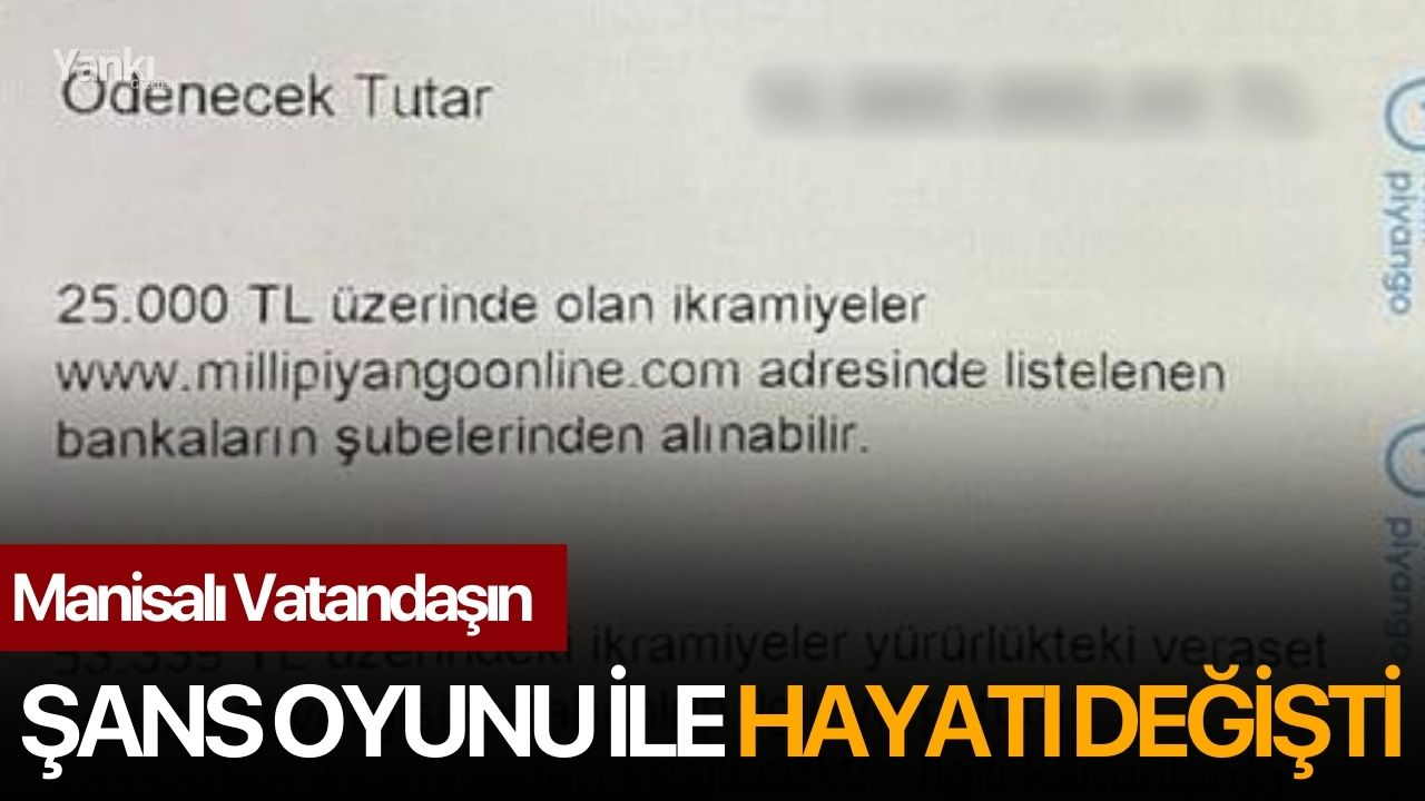 Manisalı Vatandaşın Şans Oyunu İle Hayatı Değişti